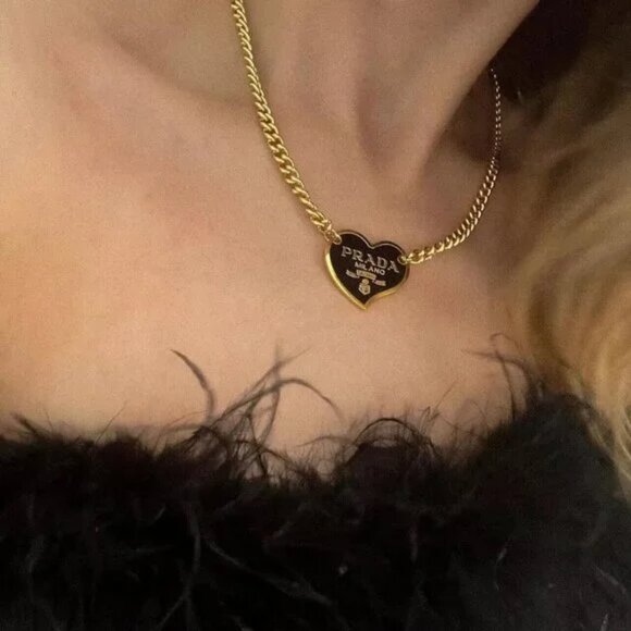 PRADA Charm Necklace from Repurposed Upcycled Auth Prada Keychain - Picture 5 of 5